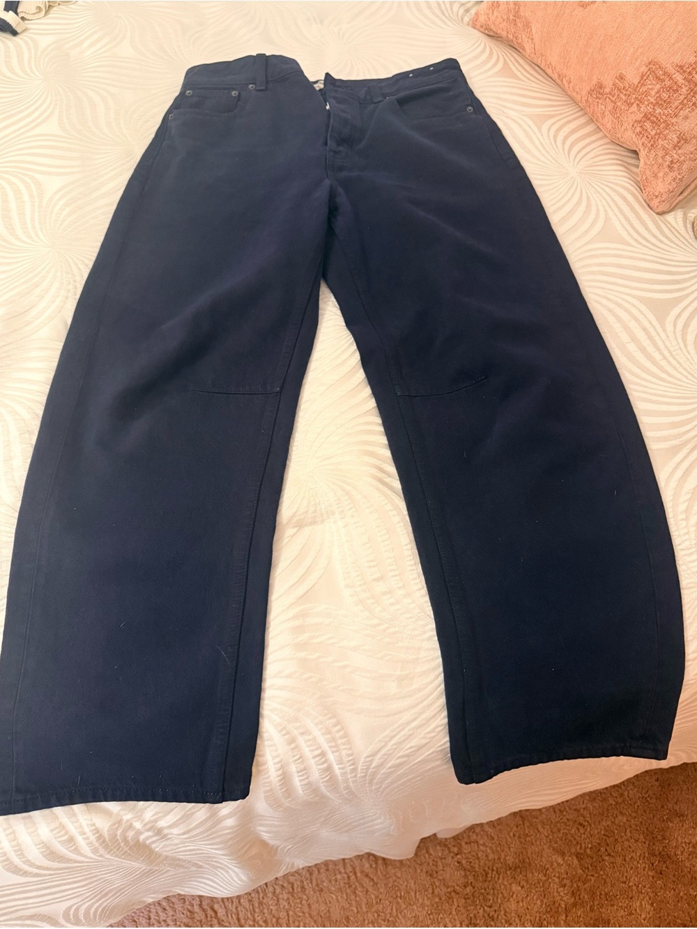 Madewell Navy Darted Barrel Jeans 26
